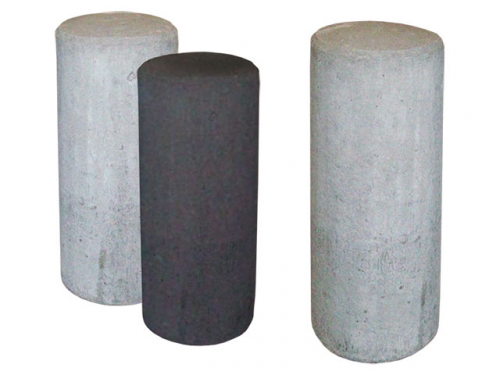 Sierpaal rond 30x100 cm grijs