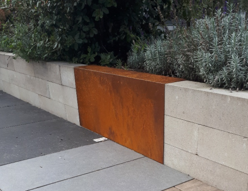 ECCO Betotop border Corten 15-43 cm, 200 cm lengte