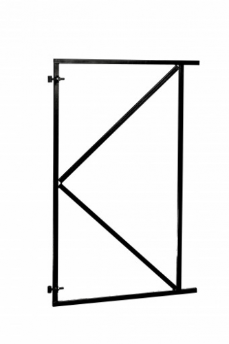 Stalen poortframe B100xH155 cm verzinkt en zwart gecoat 2 verstelbare ophangpunten