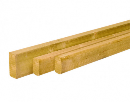 Scandinavisch vuren geschaafde regel 4,5x7,0x300 cm groen geïmpregneerd