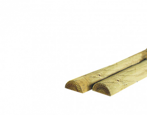 Halfronde regel haaks gekort Ø 7x250 cm groen geïmp.