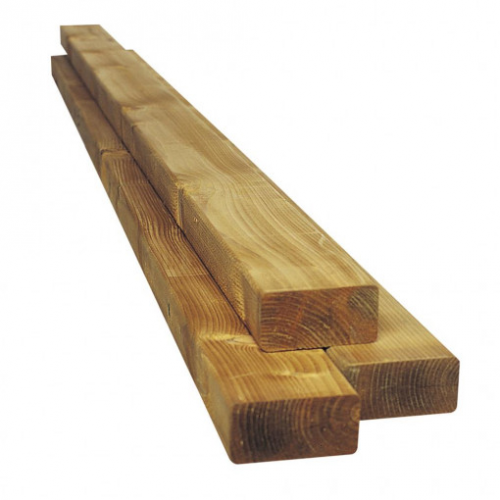 Scandinavisch vuren geschaafde gording 4,5x14,5x420 cm groen geïmpregneerd