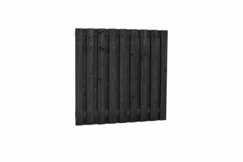 Geschaafd scherm grenen 19-planks 15 mm 180x180 zwart