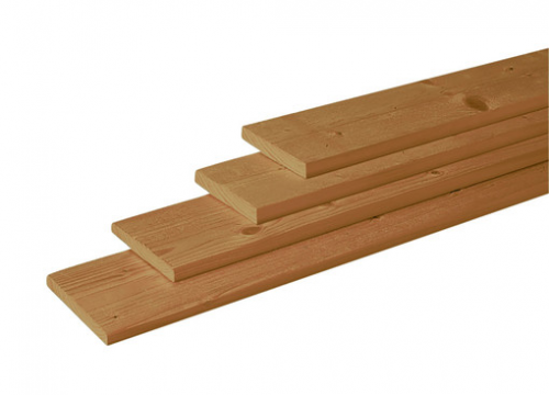 Douglas geschaafde plank 1,6x14x180 cm groen geïmpregneerd