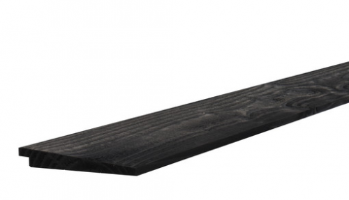 Douglas zweeds rabat smal 1,0-2,1x16,5x300 cm zwart gedompeld