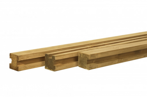 Grenen sleufpaal tbv plank 28 mm 8.8x8.8x270 eindpaal