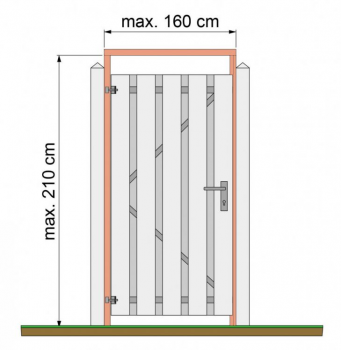 Redvision Tuindeurkozijn met aanslaglat max. 160 cm breed