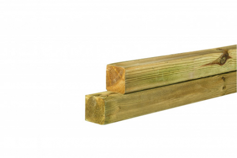 Grenen geschaafde paal 6,8x6,8x240cm geïmpregneerd