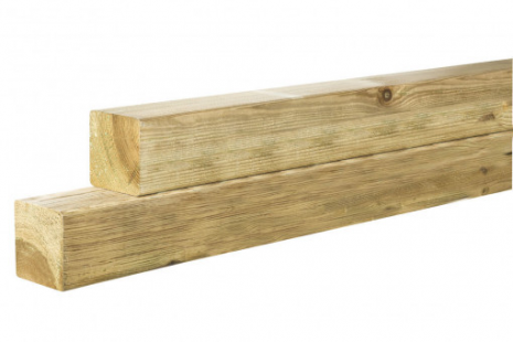 Grenen geschaafde paal 8,8x8,8x270 cm geïmpregneerd