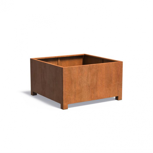 Plantenbak Carrez met poten 140x140x80 cm CorTen 2mm