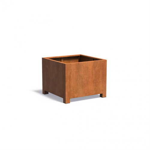 Plantenbak Carrez met poten 100x100x80 cm CorTen 2mm