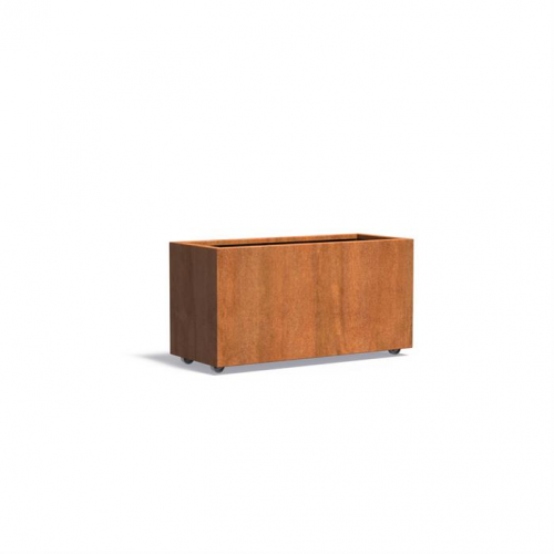 Plantenbak Carrez met wielen 120x50x60 cm CorTen 2mm