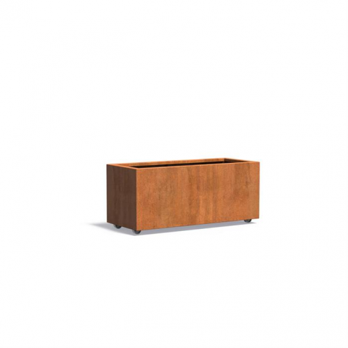 Plantenbak Carrez met wielen 120x50x50 cm CorTen 2mm