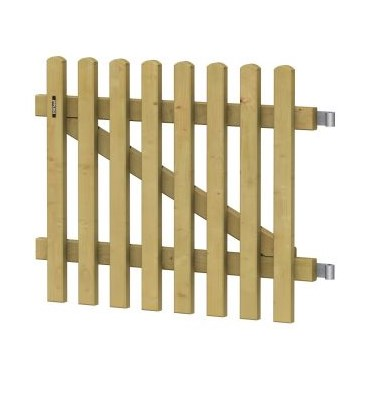 Excellent poort recht 100x80cm incl. klinkset, hengen, duimen