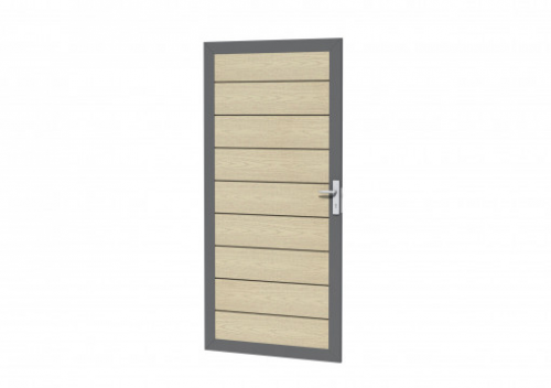 Aluminium deur houtmotief eiken 90x183 cm