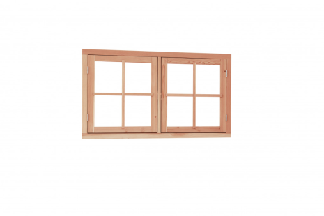 Redvision dubbel uitzetraam 136x77 incl. beslag