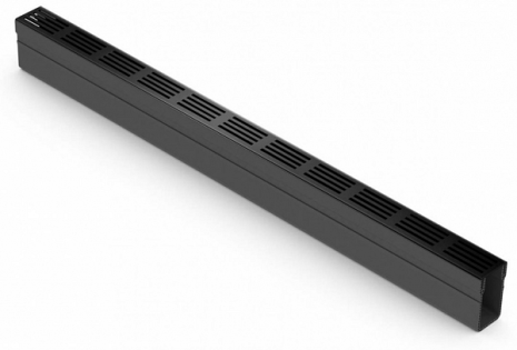 ACO Slimline vervangingsrooster zwart Aluminium 100
