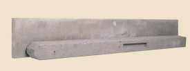 Betonpaal stampbeton 10x10x280 cm, grijs hoekpaal
