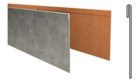 Tuinrandstrook geplet 230x0,2x15 cm CorTen 2mm