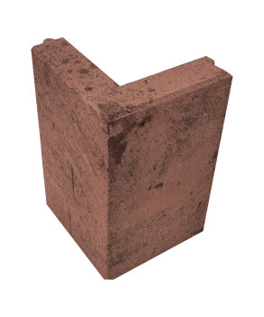 XL Betonbanden hoekstuk 7x40x25 roestbruin