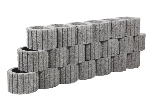 Cirkelflor groot grijs 48x38x30cm