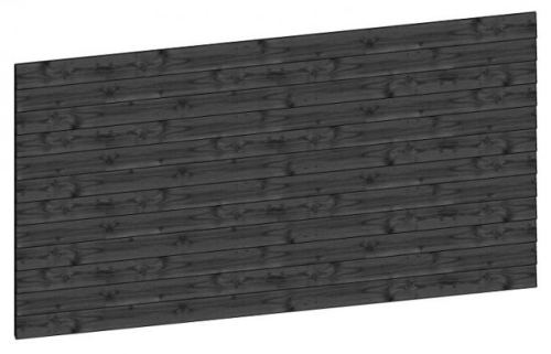 Wandmodule L potdekselplank 3405x1560mm vuren zwart