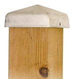 Paal ornament piramide verzinkt 71x71 mm