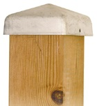 Paal ornament piramide verzinkt 91x91 mm