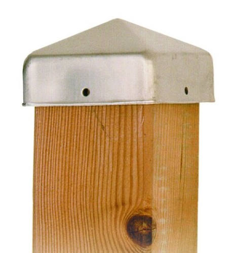 Paal ornament piramide rvs 91x91 mm