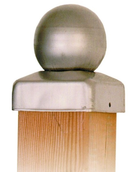 Paal ornament bol rvs 91x91 mm