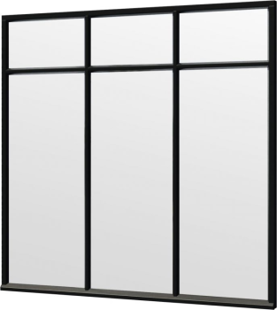 Steel Look raam 2230x2200mm zwart module H-02