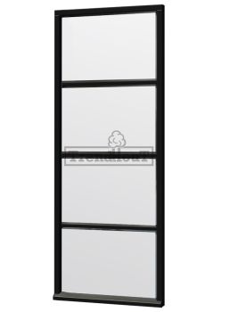 Steel Look raam 844x2200mm zwart module A-04