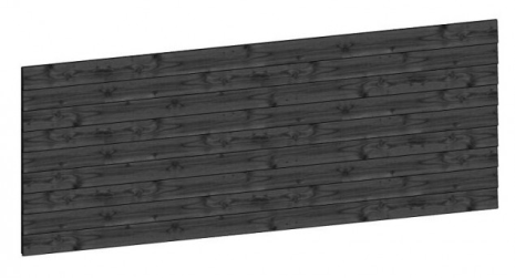 Wandmodule G potdekselplank 3405x1170mm vuren zwart