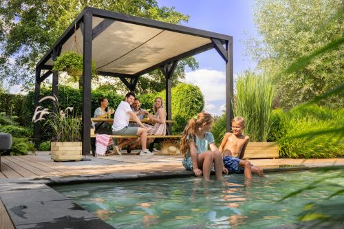Douglas houtpakket schaduwpergola 324x424 tbv doek 290x400