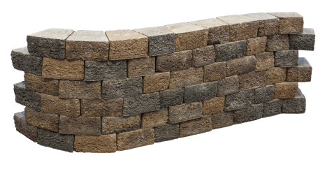 Pilestone trapezium walnut 23/17x21.5x10 cm