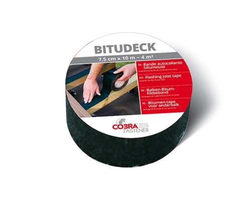 Cobra Bitudeck afdekband 7,5cm x 10meter voor houten balk