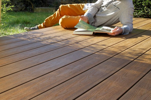WPC terrasplank Fiberdeck Premium RHK 2,3x21x500 Teak