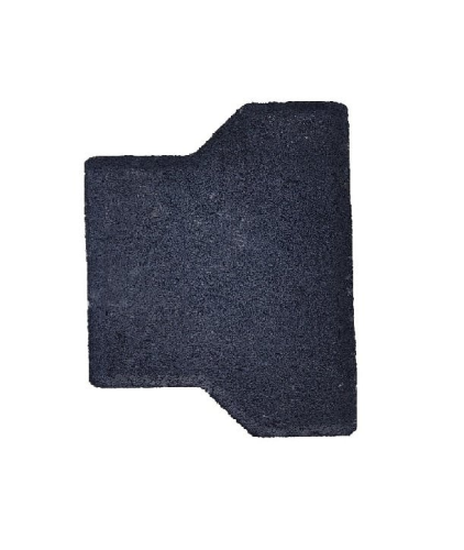 Halve (48st) H-Profielsteen 8cm KOMO MF zwart met deklaag