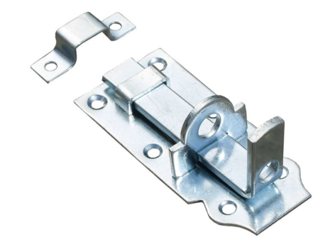Hangslotschuif vlak verzinkt 100 mm