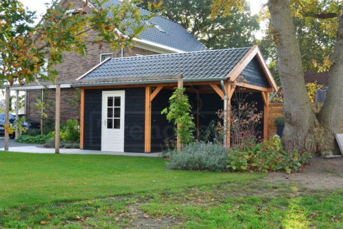 Buitenverblijf Zadeldak XL 4150x3800x3950mm (bxdxh)