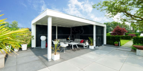 Buitenverblijf Verona model links 6250x3350x2500mm (bxdxh)