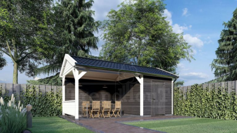 Zadeldak Betula 6150x4150x3350mm (bxdxh)