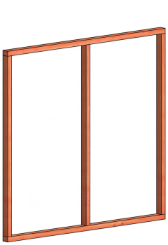 Regelpakket t.b.v. horizontale wandmodule R 1630x1560mm