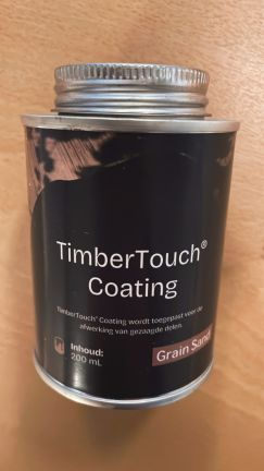 Coating (Golden Teak) t.b.v. gezaagde delen TimberTouch, blikje 0,3 liter