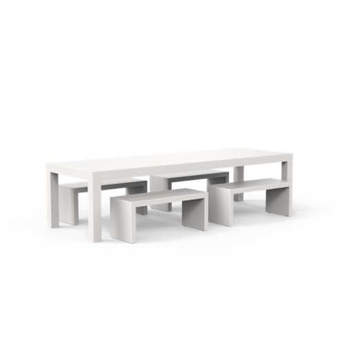 Tuinmeubel Borra tafel Aluminium poten 300x100x76 cm Aluminium RAL 9016