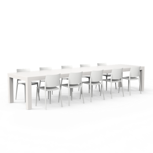 Tuinmeubel Borra tafel Aluminium poten 400x100x76 cm Aluminium RAL 9016