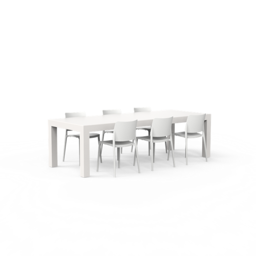 Tuinmeubel Borra tafel Aluminium poten 260x100x76 cm Aluminium RAL 9016