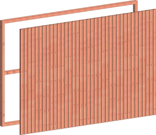 Wandmodule K rhombus profiel verticaal 2230x1560mm douglas onbehandeld