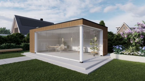Buitenverblijf Capri 7200x3750x2550mm (bxdxh) model links alleen constructie