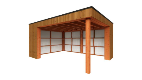 Buitenverblijf Capri 4900x4250x2550mm (bxdxh) model links alleen constructie